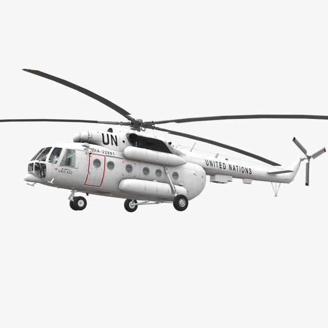 mi-8mtv united nations 3D 模型 .c4d .max .obj .3ds .fbx .stl .blend 