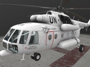 mi-8mtv united nations 3D 模型