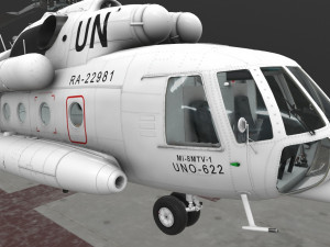 mi-8mtv united nations 3D 模型