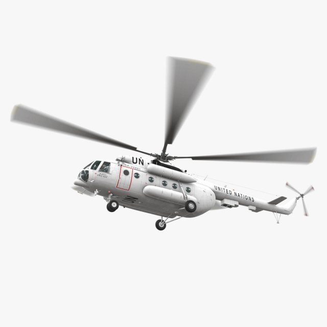 mi-8mtv united nations animated 3D Model .c4d .max .obj .3ds .fbx .stl .blend 