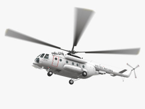 mi-8mtv united nations animated 3D-Modell