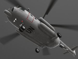 mi-8mtv united nations animated 3D Model