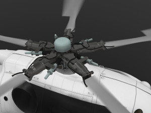 mi-8mtv united nations animated 3D Model