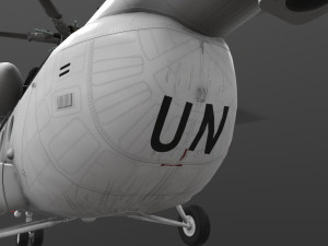 mi-8mtv united nations animated 3D Model