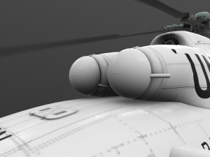 mi-8mtv united nations animated 3D Model