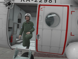 mi-8mtv united nations animated 3D Model