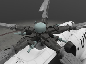 mi-8mtv united nations animated 3D Model