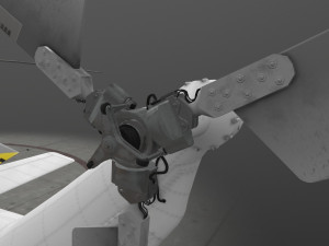 mi-8mtv united nations animated 3D Model