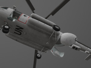 mi-8mtv united nations animated 3D Model