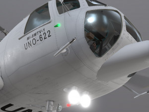mi-8mtv united nations animated 3D Model