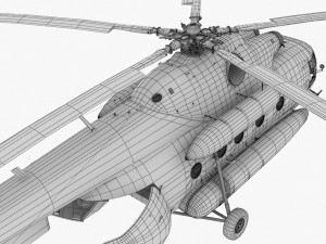 mi-8mtv united nations animated 3D Model