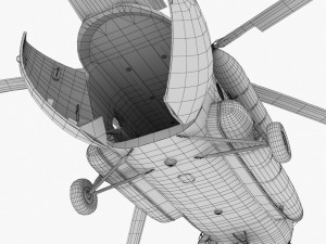 mi-8mtv united nations animated 3D Model