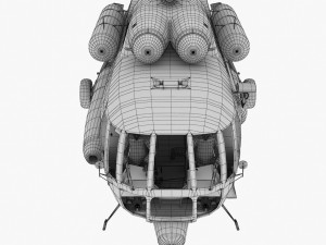 mi-8mtv united nations animated 3D Model