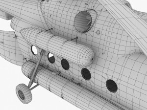 mi-8mtv united nations animated 3D Model