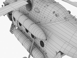 mi-8mtv united nations animated 3D Model