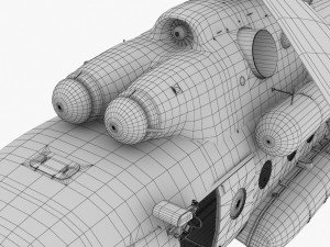 mi-8mtv united nations animated 3D Model
