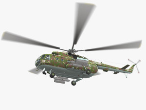 mi-17 slovak air force animated 3D-Modell