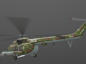 mi-17 slovak air force animated 3D Model