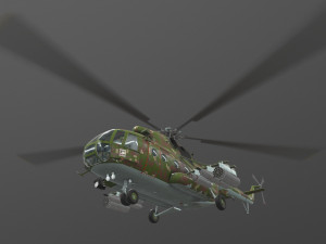 mi-17 slovak air force animated 3D Model
