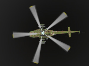 mi-17 slovak air force animated 3D Model