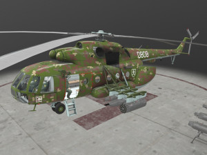 mi-17 slovak air force animated 3D Model