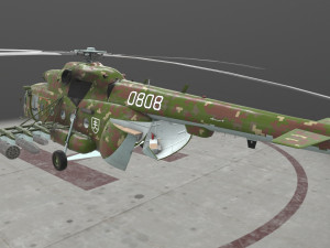 mi-17 slovak air force animated 3D Model