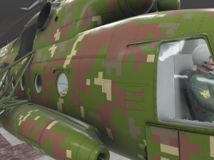 mi-17 slovak air force animated 3D Model