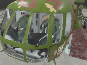 mi-17 slovak air force animated 3D Model