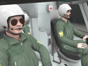 mi-17 slovak air force animated 3D Model