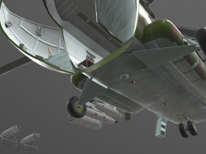 mi-17 slovak air force animated 3D Model