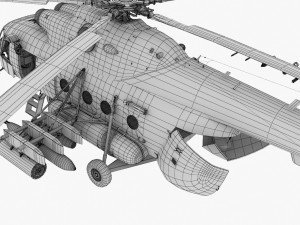 mi-17 slovak air force animated 3D Model