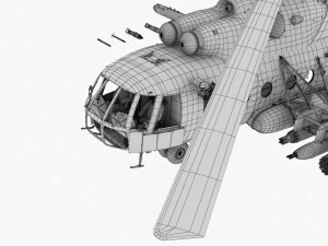 mi-17 slovak air force animated 3D Model