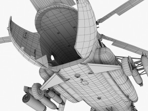 mi-17 slovak air force animated 3D Model