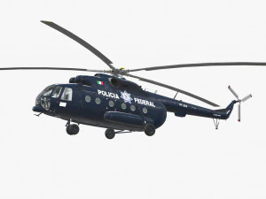 mi-17 police mexicaine Modèle 3D