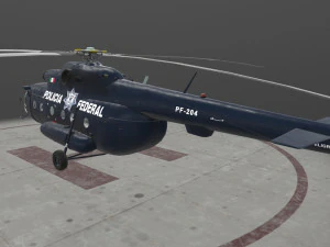 Mi-17 Mexican Police --237-- 3D Model