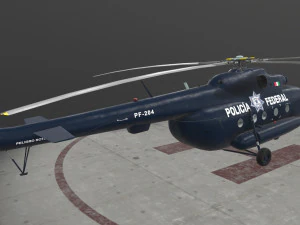 Mi-17 Mexican Police --237-- 3D Model
