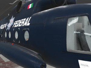 mi-17 mexican police 3D Model