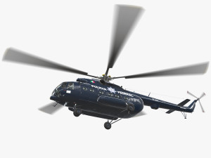 mi-17 mexican police animated 3D-Modell