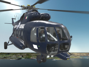 mi-17 mexican police animated Modelo 3D