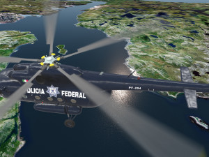 mi-17 mexican police animated Modelo 3D