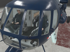 mi-17 mexican police animated Modelo 3D
