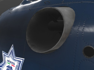 mi-17 mexican police animated Modelo 3D