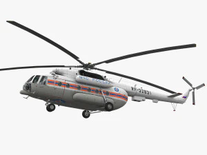 Мі-8МТВ МНС Росії 3D Модель