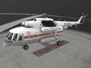 Mi-8MTV Russian Emercom --232-- 3D Model