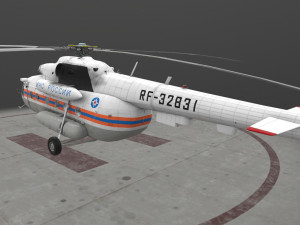 mi-8mtv russian emercom 3D Model