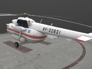 Mi-8MTV Russian Emercom --232-- 3D Model