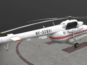 Mi-8MTV Russian Emercom --232-- 3D Model