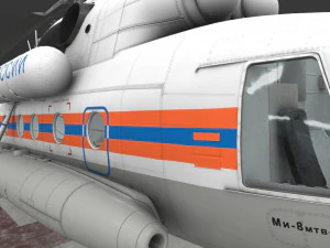 Mi-8MTV Russian Emercom --232-- 3D Model