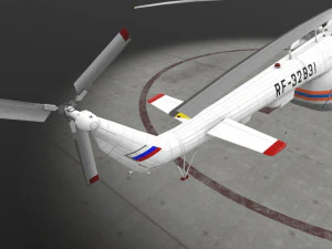 Mi-8MTV Russian Emercom --232-- 3D Model