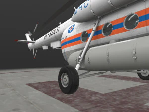 Mi-8MTV Russian Emercom --232-- 3D Model